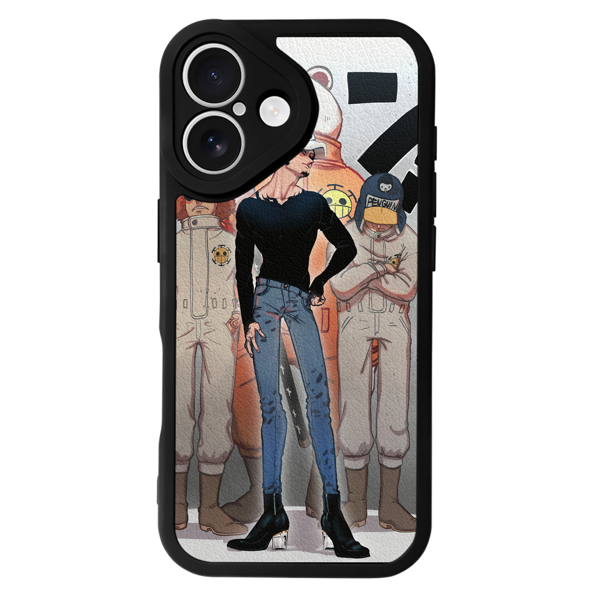 （画像用） ワンピース ONE PIECE 【iPhone 16シリーズ対応】シリコンスマホケース（レザー調） 材質：シリコン